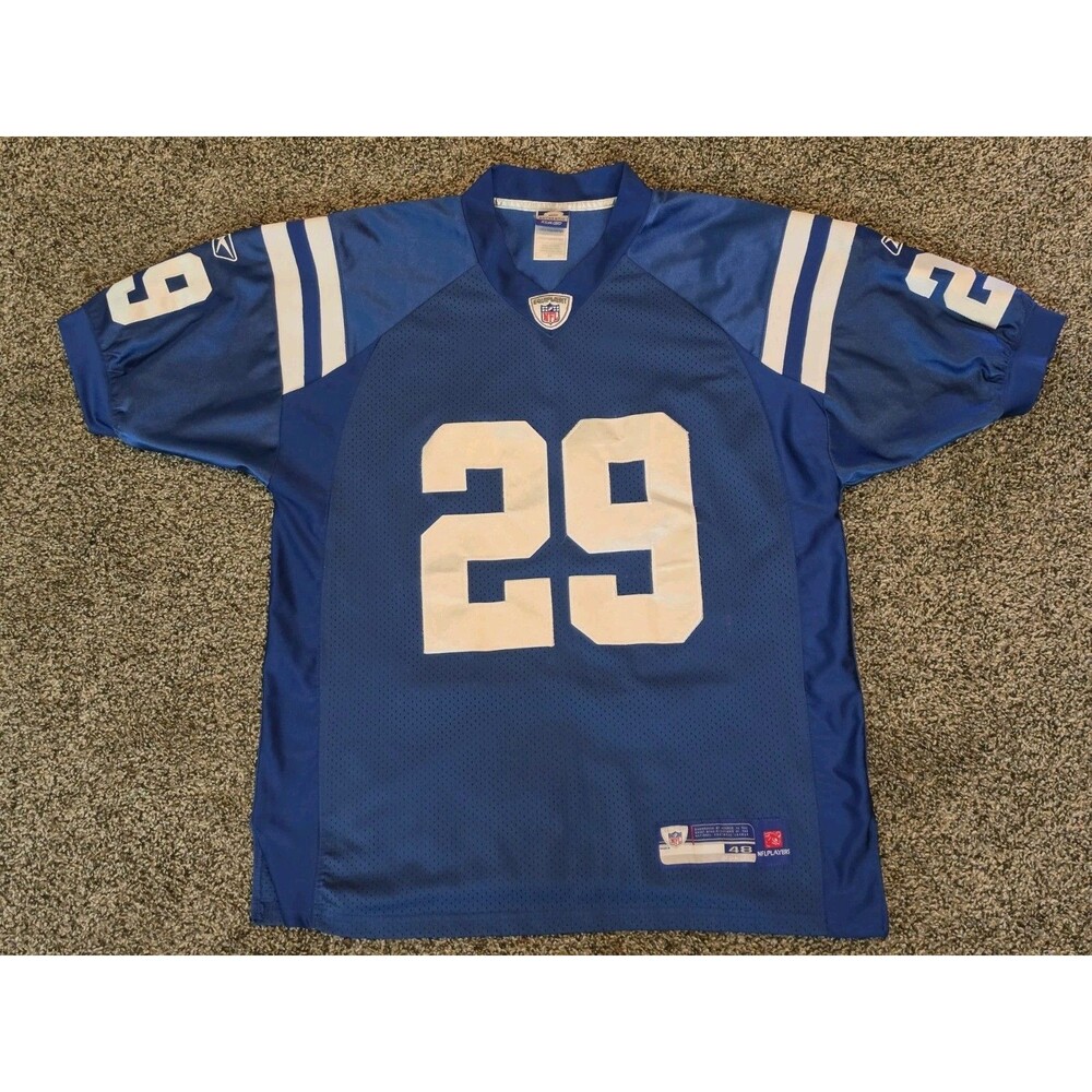 VINTAGE REEBOK JOSEPH ADDAI #29 INDIANAPOLIS COLTS SEWN FOOTBALL JERSEY SIZE 48